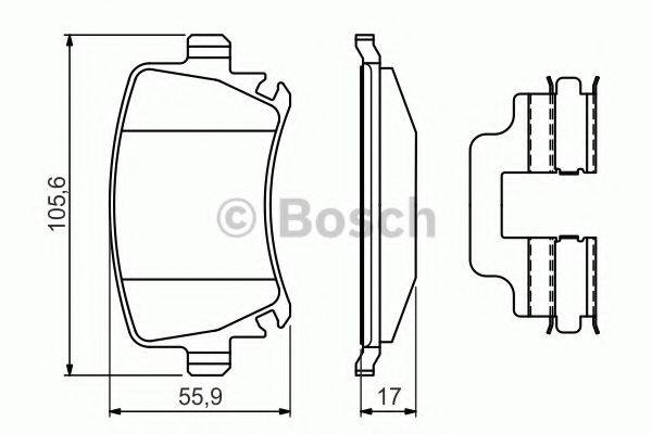 BOSCH 0986494649 Комплект гальмівних колодок, дискове гальмо