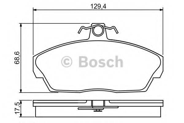 BOSCH 0986495228 Комплект гальмівних колодок, дискове гальмо