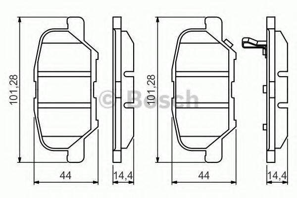 BOSCH 0986495358 Комплект гальмівних колодок, дискове гальмо