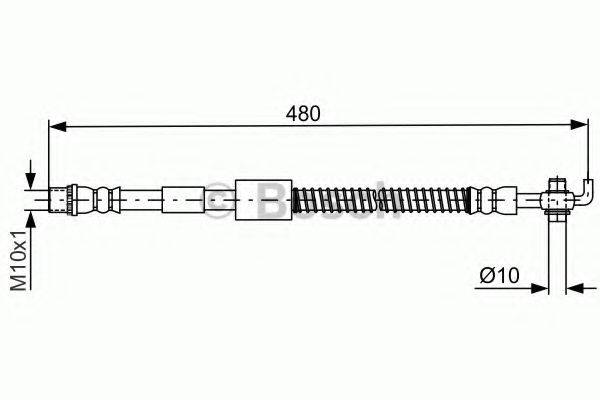 BOSCH 1987481686 Гальмівний шланг