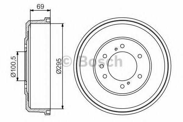 BOSCH 0986477165 Гальмівний барабан