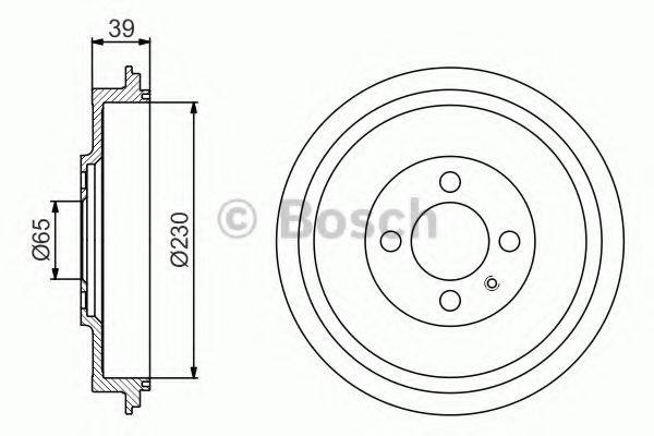 BOSCH 0986477194 Гальмівний барабан