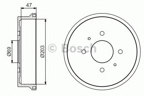 BOSCH 0986477235 Гальмівний барабан