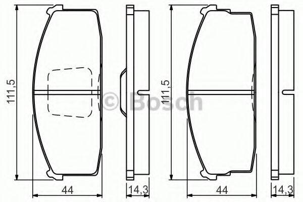 BOSCH 0986494530 Комплект гальмівних колодок, дискове гальмо