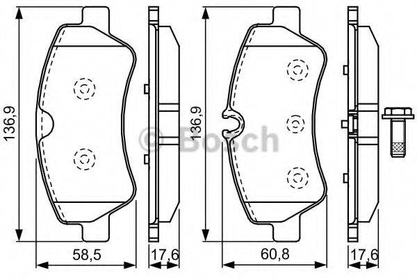 BOSCH 0986TB3202 Комплект гальмівних колодок, дискове гальмо