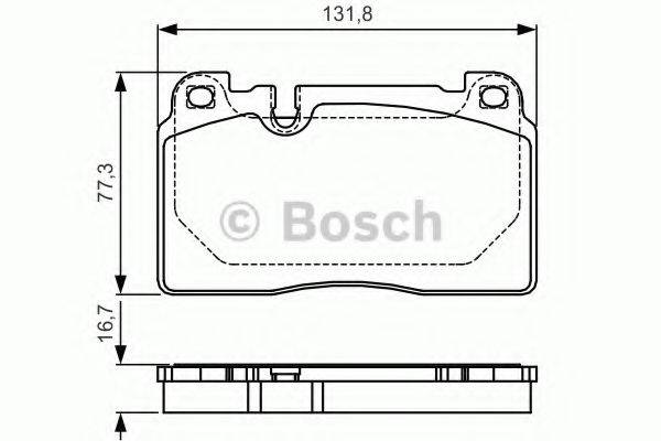 BOSCH 0986TB3212 Комплект гальмівних колодок, дискове гальмо