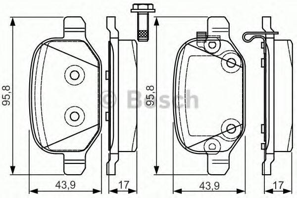 BOSCH 0986TB3216 Комплект гальмівних колодок, дискове гальмо