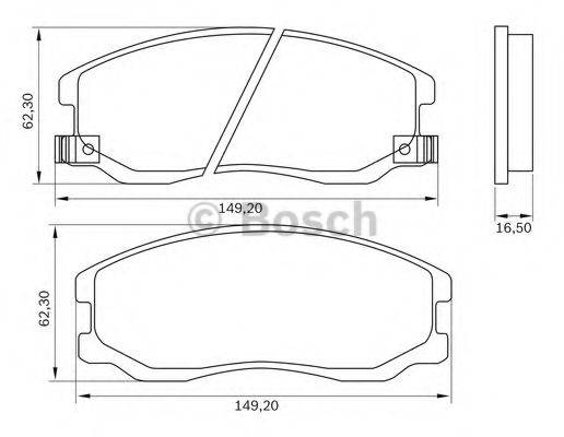 BOSCH 0986BB0773 Комплект гальмівних колодок, дискове гальмо