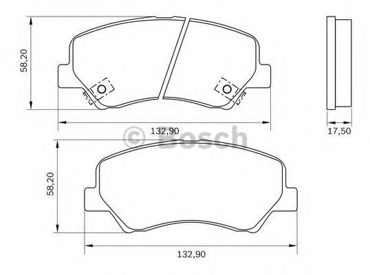 BOSCH 0986BB0984 Комплект гальмівних колодок, дискове гальмо