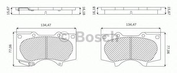 BOSCH F03B050106 Комплект гальмівних колодок, дискове гальмо