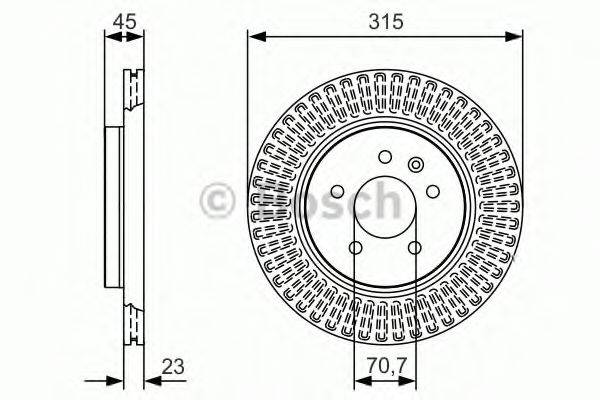 BOSCH 0986479C46 гальмівний диск