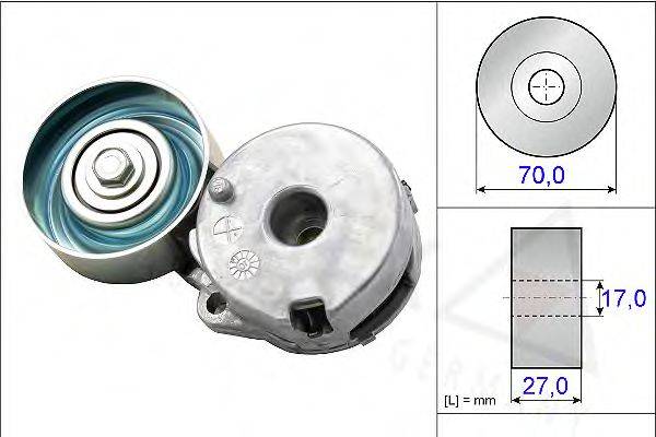 AUTEX 654812 Натяжна планка, полікліновий ремінь