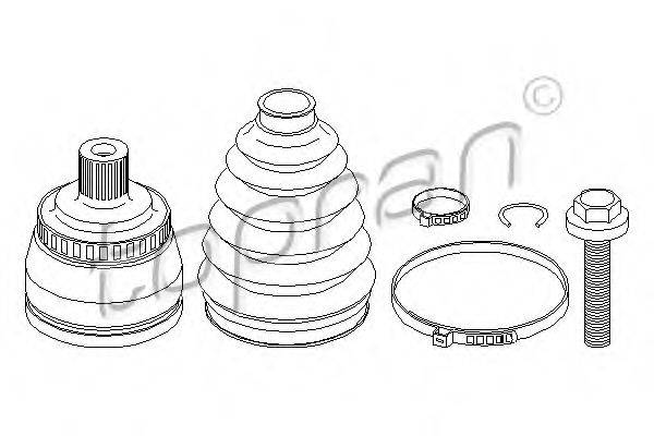 TOPRAN 109395 Шарнірний комплект, приводний вал