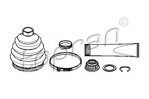 TOPRAN 104018 Комплект пильника, приводний вал