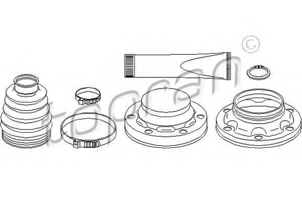 TOPRAN 111670 Комплект пильника, приводний вал