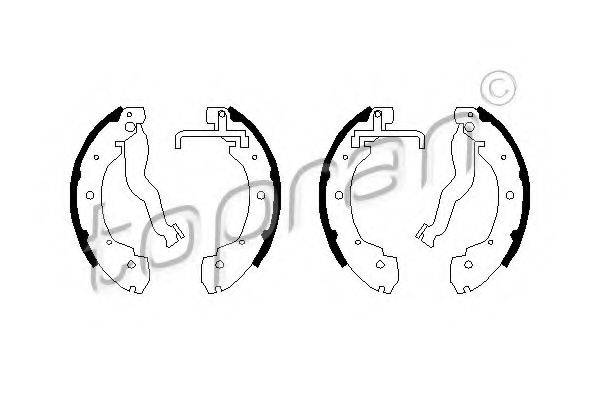TOPRAN 104092 Комплект гальмівних колодок