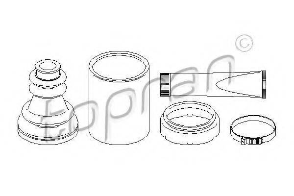 TOPRAN 207497 Комплект пильника, приводний вал