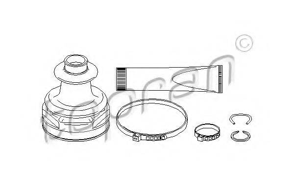 TOPRAN 302384 Комплект пильника, приводний вал