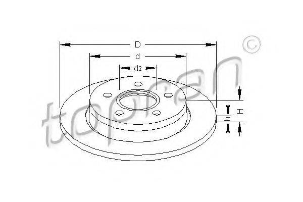 TOPRAN 302332 гальмівний диск