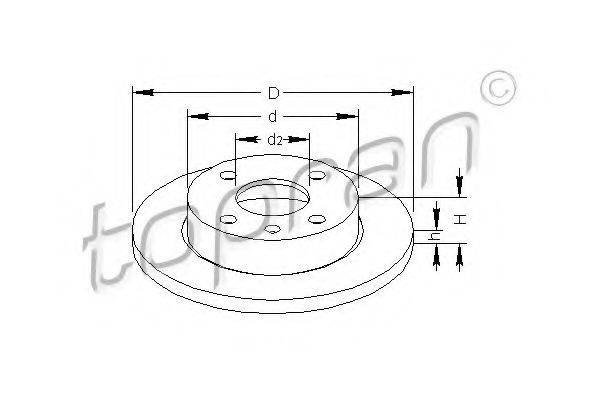TOPRAN 300218 гальмівний диск