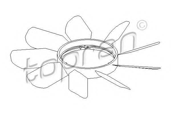TOPRAN 400998 Крильчатка вентилятора, охолодження двигуна