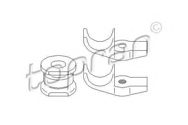 TOPRAN 401700 Монтажний комплект, стійка стабілізатора