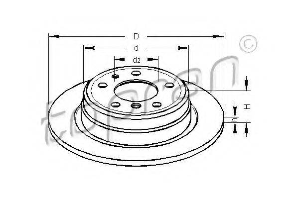 TOPRAN 500562 гальмівний диск