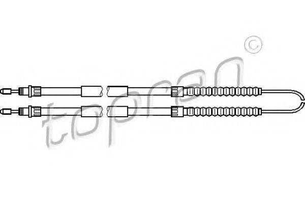 TOPRAN 721642 Трос, стоянкова гальмівна система
