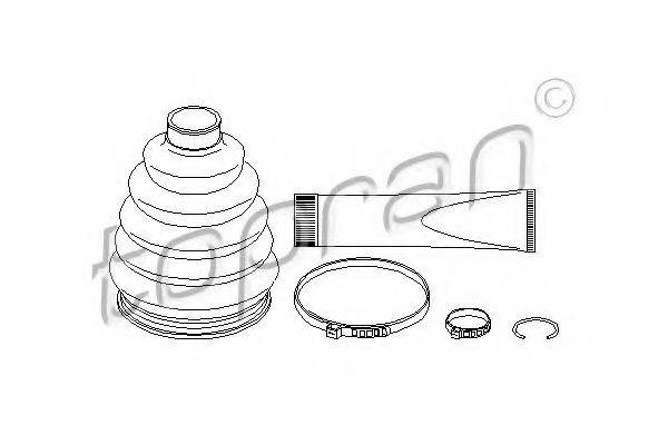 TOPRAN 207927 Комплект пильника, приводний вал