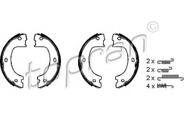 TOPRAN 113013 Комплект гальмівних колодок, стоянкова гальмівна система