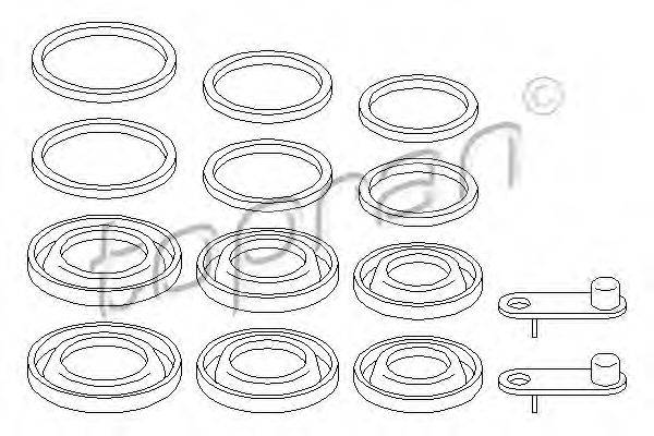 TOPRAN 113496 Ремкомплект, гальмівний супорт