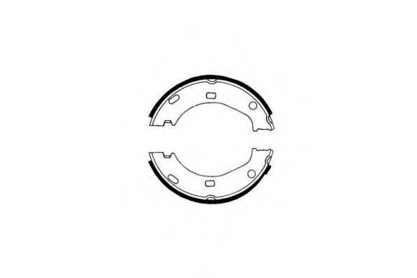 E.T.F. 090265 Комплект гальмівних колодок, стоянкова гальмівна система