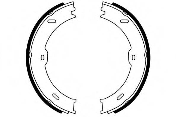 E.T.F. 090655 Комплект гальмівних колодок; Комплект гальмівних колодок, стоянкова гальмівна система