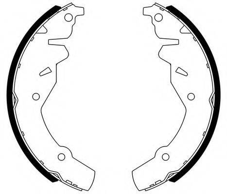 E.T.F. 090719 Комплект гальмівних колодок; Комплект гальмівних колодок, стоянкова гальмівна система