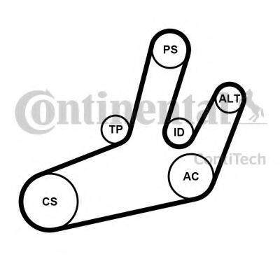 CONTITECH 6PK1780K1 Полікліновий ремінний комплект