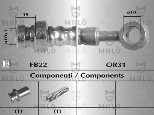 MALO 80386 Гальмівний шланг