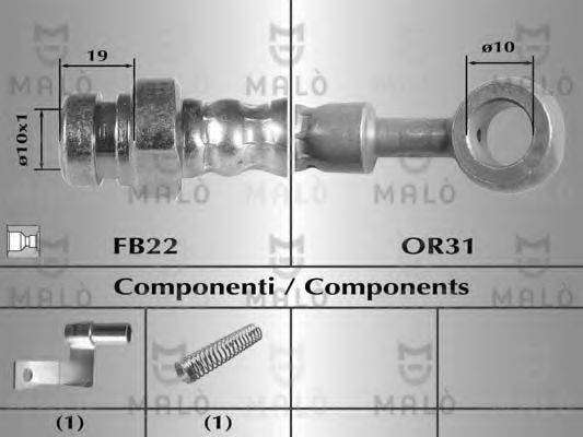 MALO 80478 Гальмівний шланг
