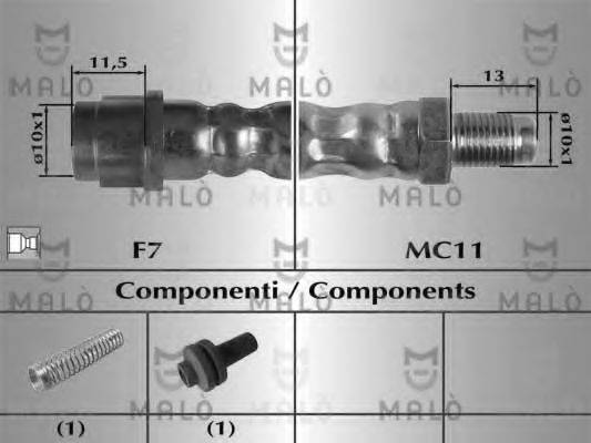 MALO 80809 Гальмівний шланг
