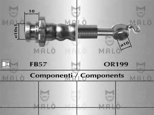 MALO 80821 Гальмівний шланг