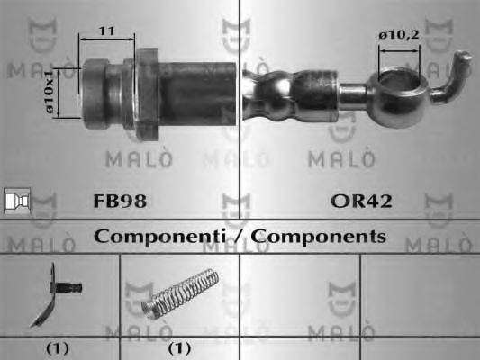 MALO 80909 Гальмівний шланг
