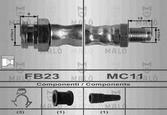 MALO 8411 Гальмівний шланг