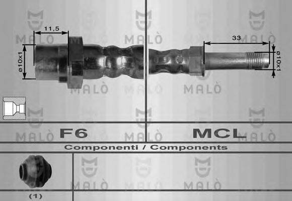 MALO 8910 Гальмівний шланг