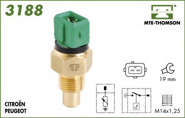 MTE-THOMSON 3188 Датчик, температура охолоджувальної рідини