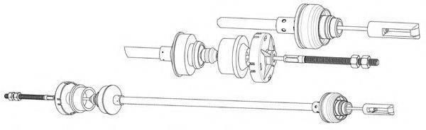 CEF PU01132 Трос, управління зчепленням