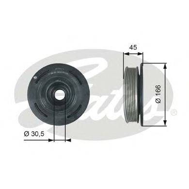 GATES TVD1041 Ремінний шків, колінчастий вал