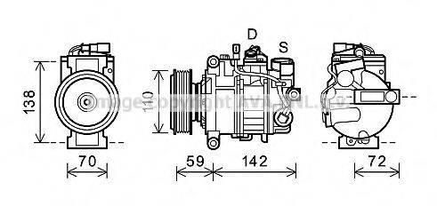 PRASCO AIK341 Компресор, кондиціонер