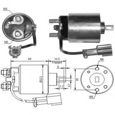 HOFFER 6646023 Тягове реле, стартер