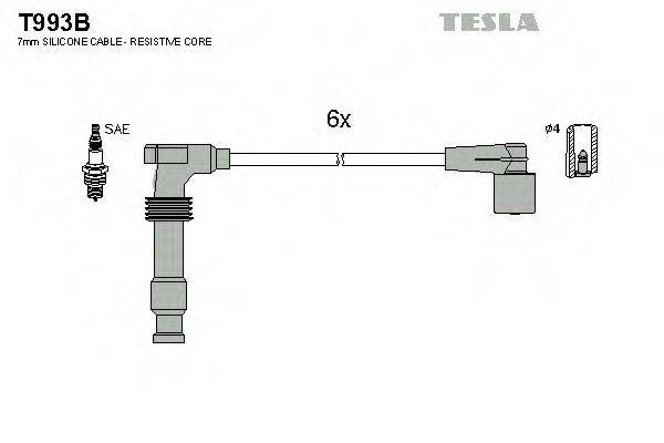 TESLA T993B Комплект дротів запалювання