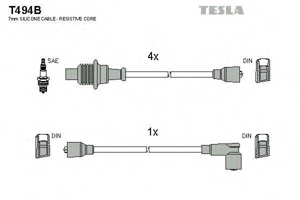 TESLA T494B Комплект дротів запалювання