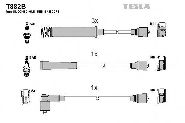 TESLA T882B Комплект дротів запалювання